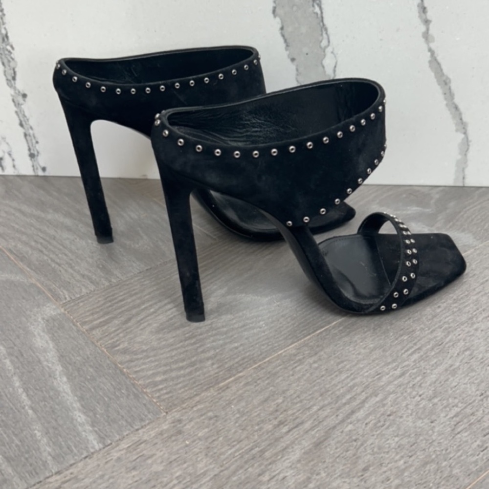 Saint Laurent black studded mule heels – size US 8.5 - Picture 2 of 6